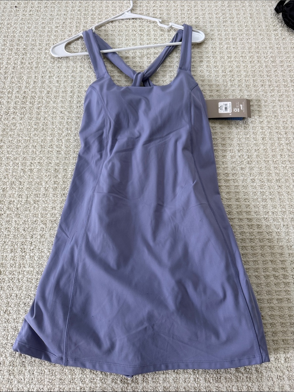 Avia Lavender Twist-Back Active Mini Dress